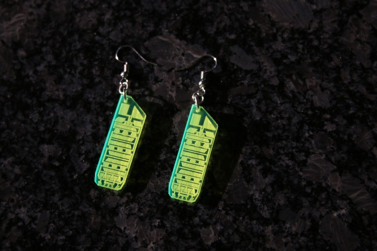 Isolinear Chip "Romulan" Dangle Earrings