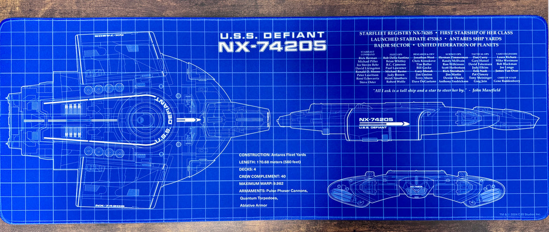 Defiant Blueprint Desk Pad