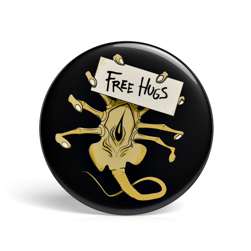 Facehugger Free Hugs Button