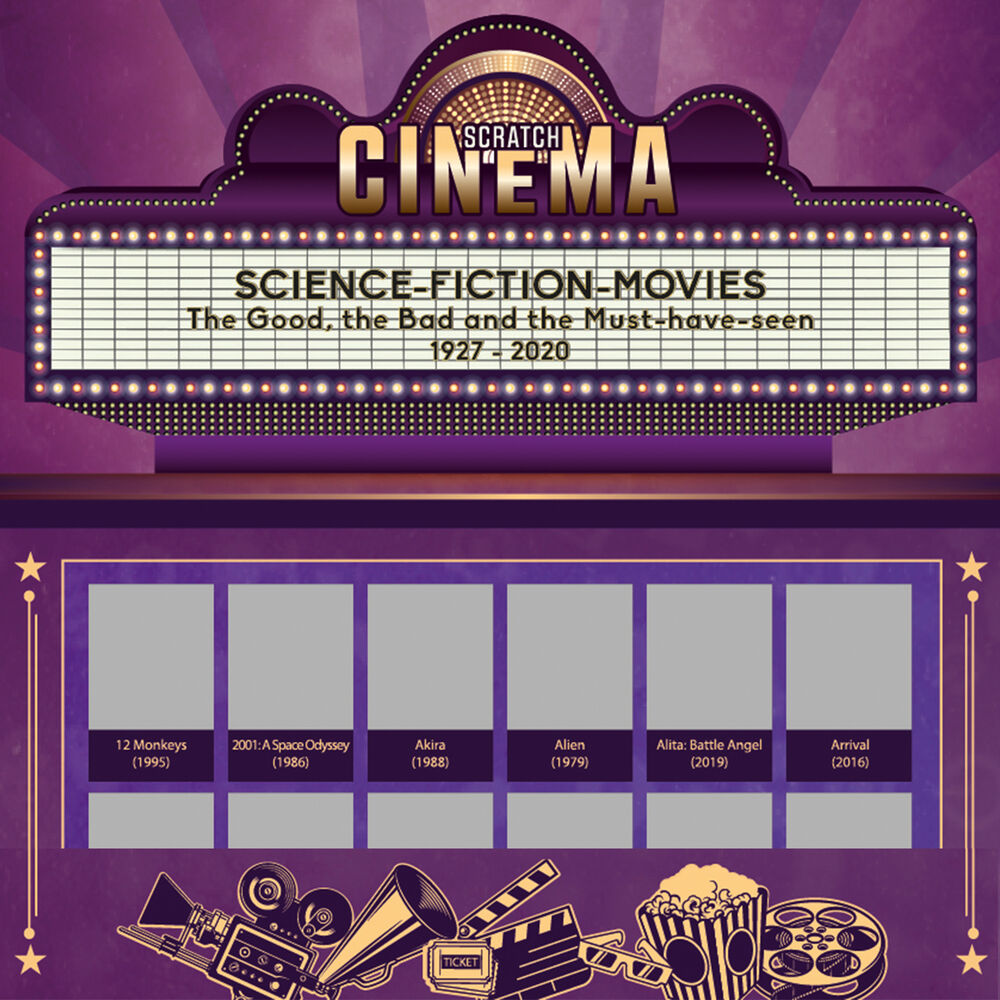 Science Fiction Movies Scratch Poster