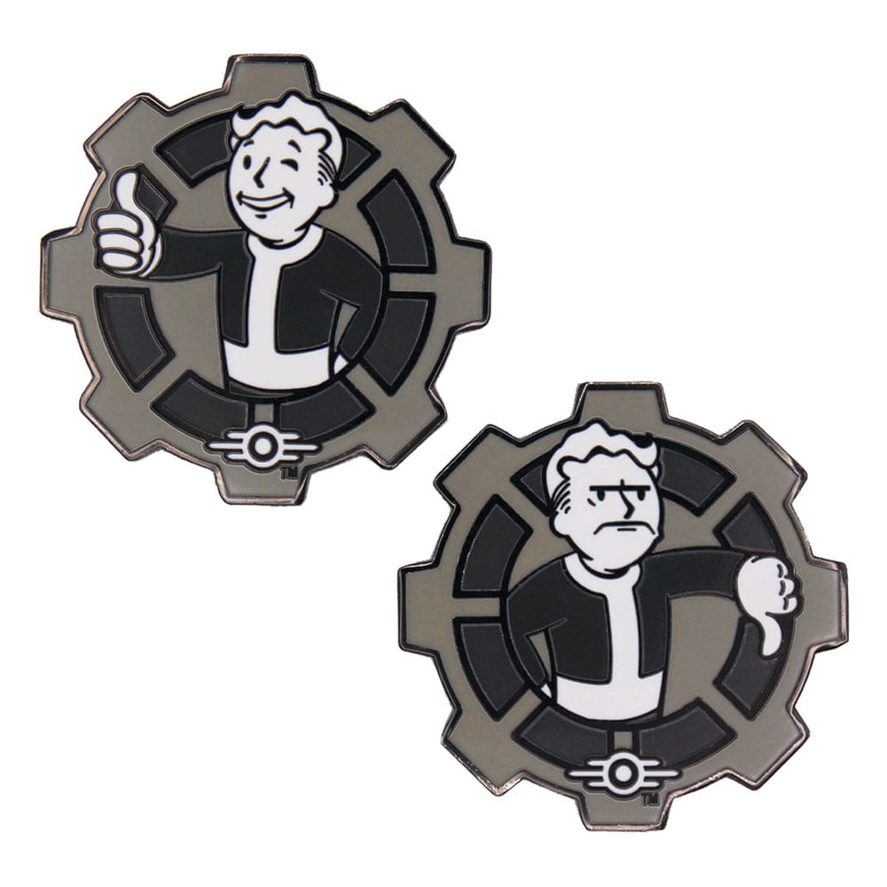 Vault Boy General Issue Decision Coin (black&white)